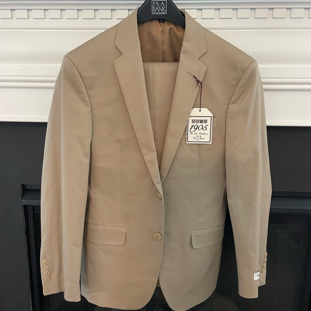 NWT Jos. A. Bank tan suit.